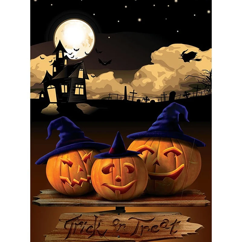 DUTEY Full Drill Square Diamond Mosaic Halloween Pictures Of Rhinestones 5D Painting Cross Stitch Embroidery | Дом и сад