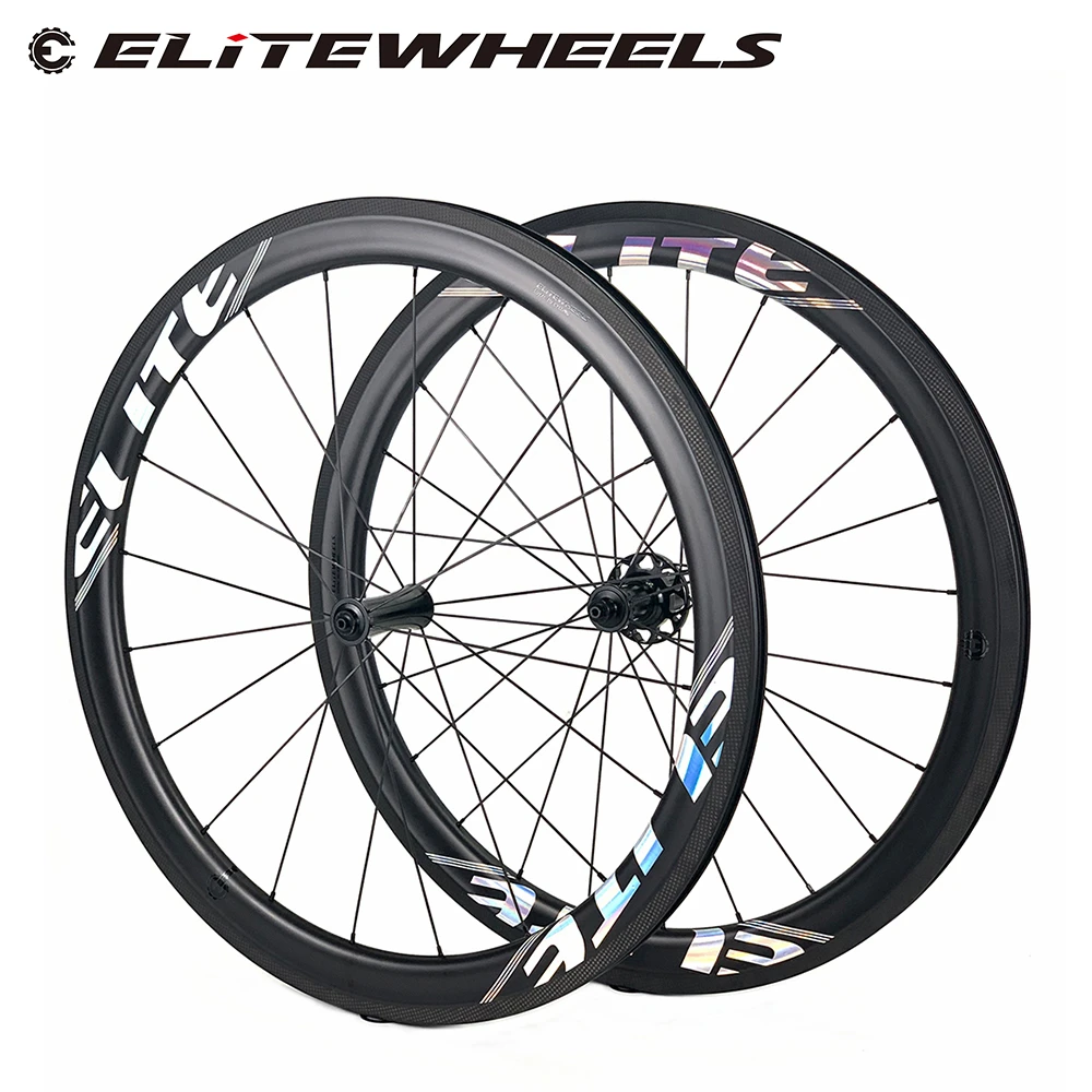 Elite 700c Carbon Fiber Wheelset RA10 Ceramic Bearing Hub Carbon Wheels 40mm 50mm Depth Bicycle Rim Bicycle Road Cycling BWA