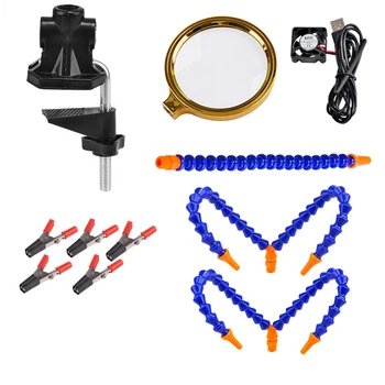 

3rd~Helping Hand Tool Flexible Arms Soldering Station PCB Holder Desk Clamp Base