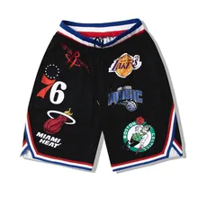 Быстросохнущие баскетбольные спортивные свободные шорты с логотипом американской команды