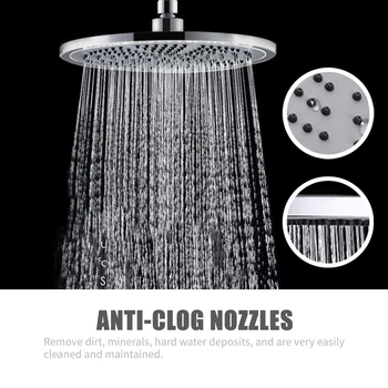 

G1/2 Adjustable Bathroom Shower Head Spray Showerhead 9.5 Inch Showerhead High Pressure Shower Head Polished Chrome Shower Head