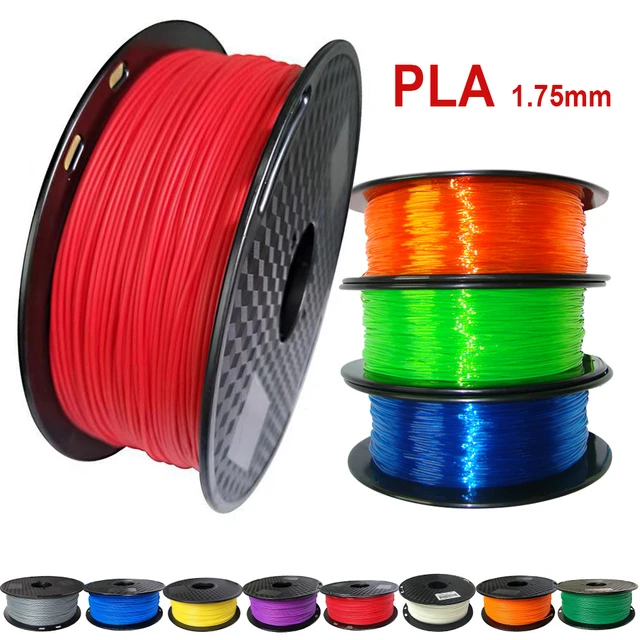 Filamento Pla de seda para impresión 3D, 1,75mm, 250g, Metal brillante,  0,25 kg, Negro, Rojo, etc., 19 colores - AliExpress