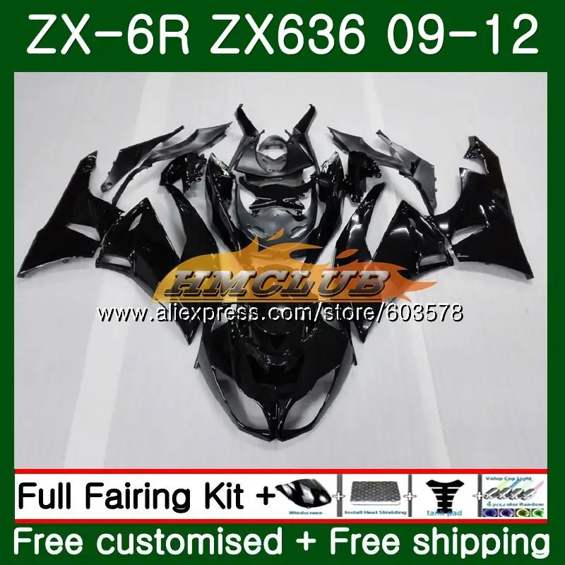 Средства ухода за кожей для KAWASAKI NINJA ZX636 ZX 6R ZX-6R 2009 2010 2011 2012 все черный 31CL. 41 ZX 636 600CC ZX-636 ZX6R 09, 10, 11, 12, обтекатель