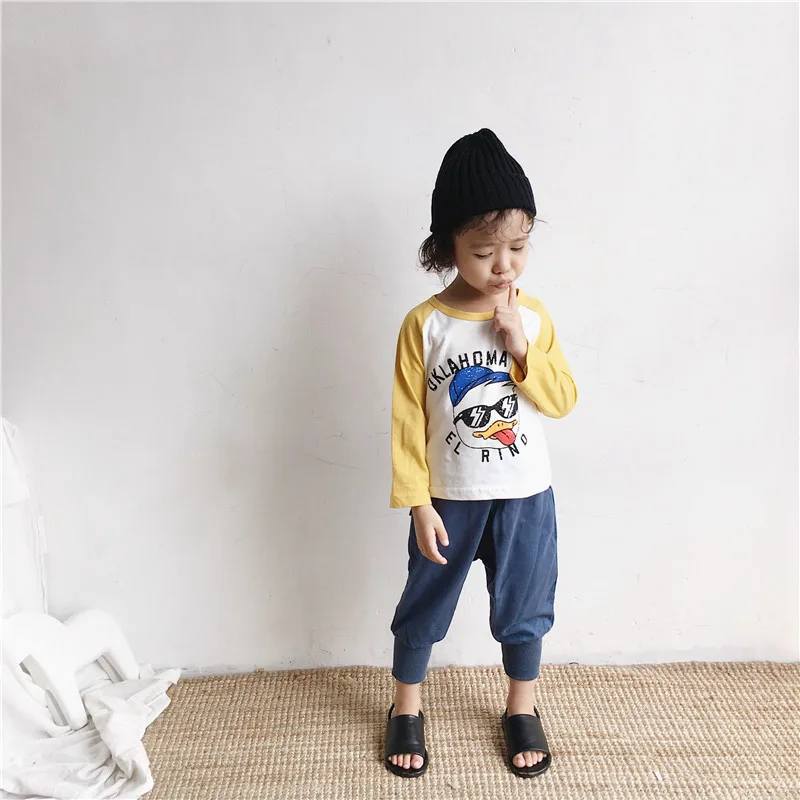 Tao. catkids/ г. Осенняя одежда Новые товары, вязаные штаны-шаровары для мальчиков и девочек универсальные детские брюки 5 цветов