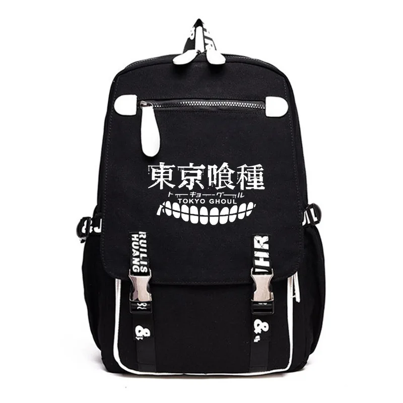 Style 13 Tokyo Ghoul Kaneki Ken Anime Designer Backpack Bag Book Bag School Travel Laptop Bags Metal Button Front Zipper Canvas Mochila - Цвет: Style 13
