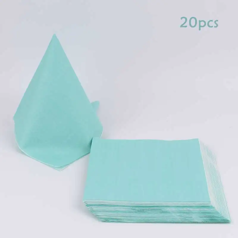 20 Serviettes En Papier Jetables Motif Floral Bleu Poussiéré - Pour Mariage, Baby Shower, Fêtes