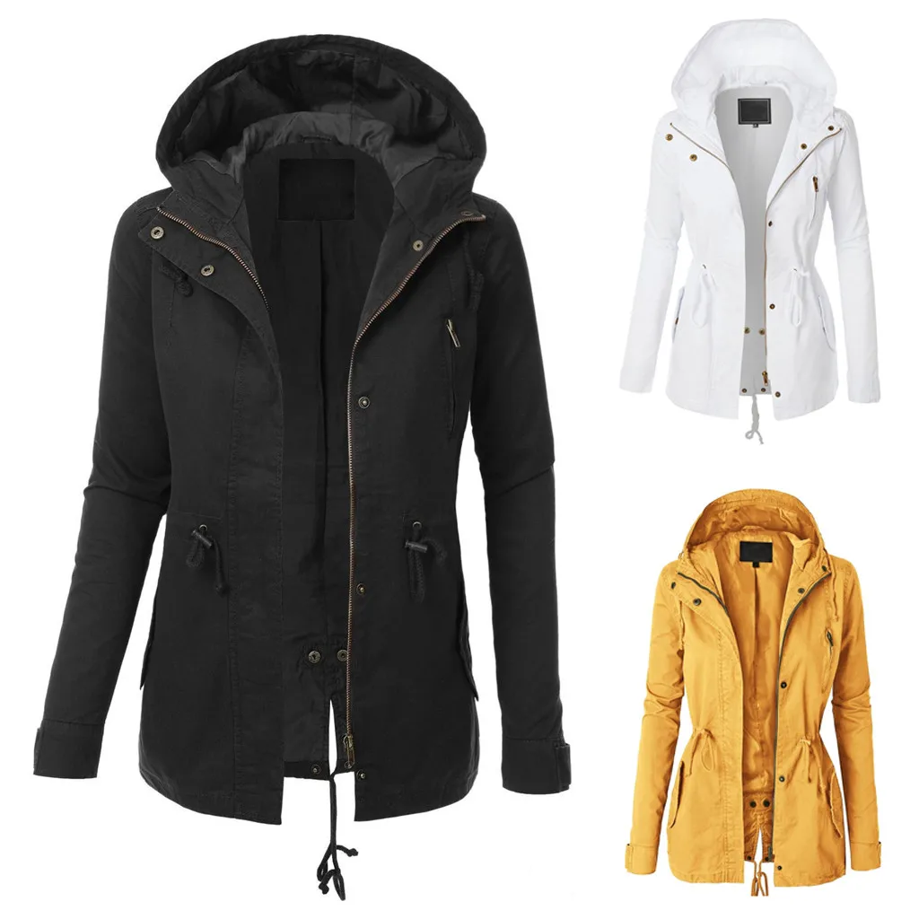 

2019 Ladies Hoodie Sweatshirt Zip Up Plain Jacket Hooded Womens Jumper Hoody Coat L0819