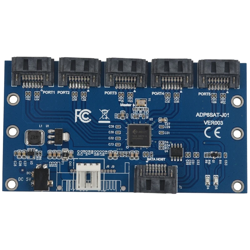 ABGN Горячая карта-адаптер SATA 1-5 порт конвертер SATA порт мультипликатор Riser Card Hub