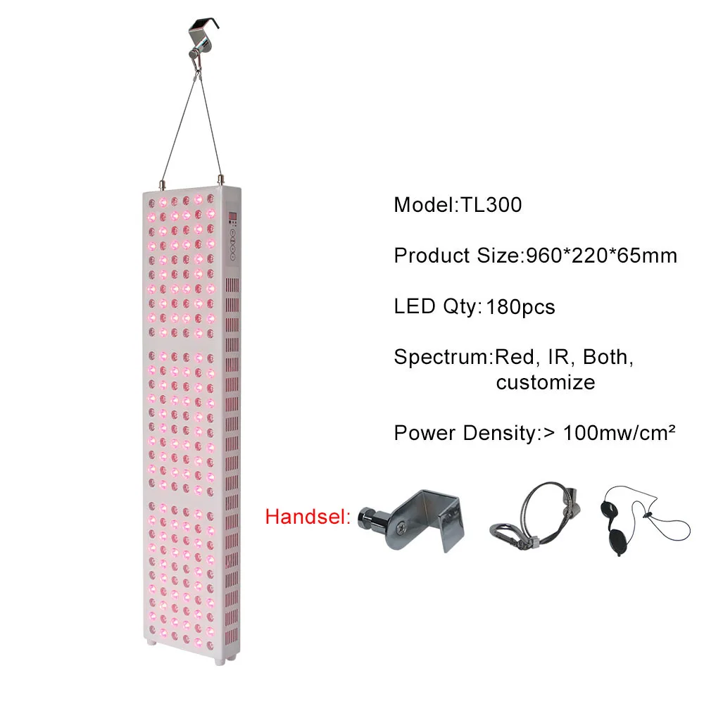 

OEM Factory 300W 660-850nm LED Red Light Therapy Panel led therapy light customize spectrum skin care wrinkle removal