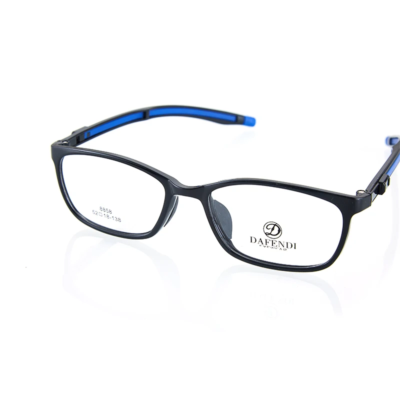 black blue Stgrt очки для бега женские близорукость квадратная полная Рамка Силиконовые Мужские нескользящие спортивные телескопические очки для мужчин - Цвет оправы: black blue