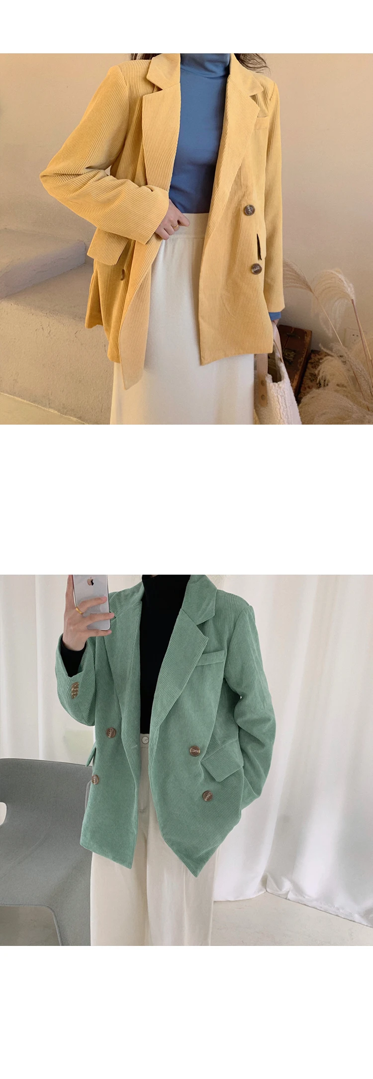 Heydress шикарный вельветовый Женский блейзер свободный двубортный пиджак женский костюм пальто женская верхняя одежда blaser femininas