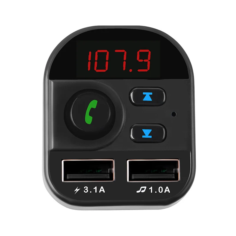 

FM Transmitter Bluetooth Car Wireless FM Transmitter MP3 Radio Adapter with 3.1A Dual USB Quick Charger