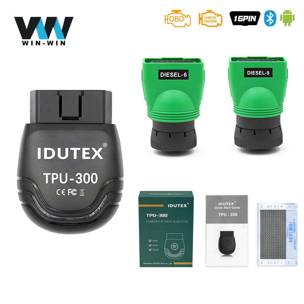 Xtuner Vpecker IDUTEX TPU300 OBD2 Bluetooth Andriod xtuner TPU300 OBD OBD2 сканер HD сверхмощный грузовик автомобильный диагностический инструмент