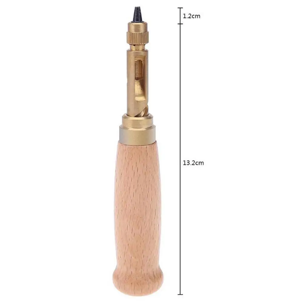 Screw Hole Punch Auto Leather Book Drill Tool 6 Tip Size 1.5mm 2mm 2.5mm 3mm 3.5m 4mm for Sewing Leather Paper Craft
