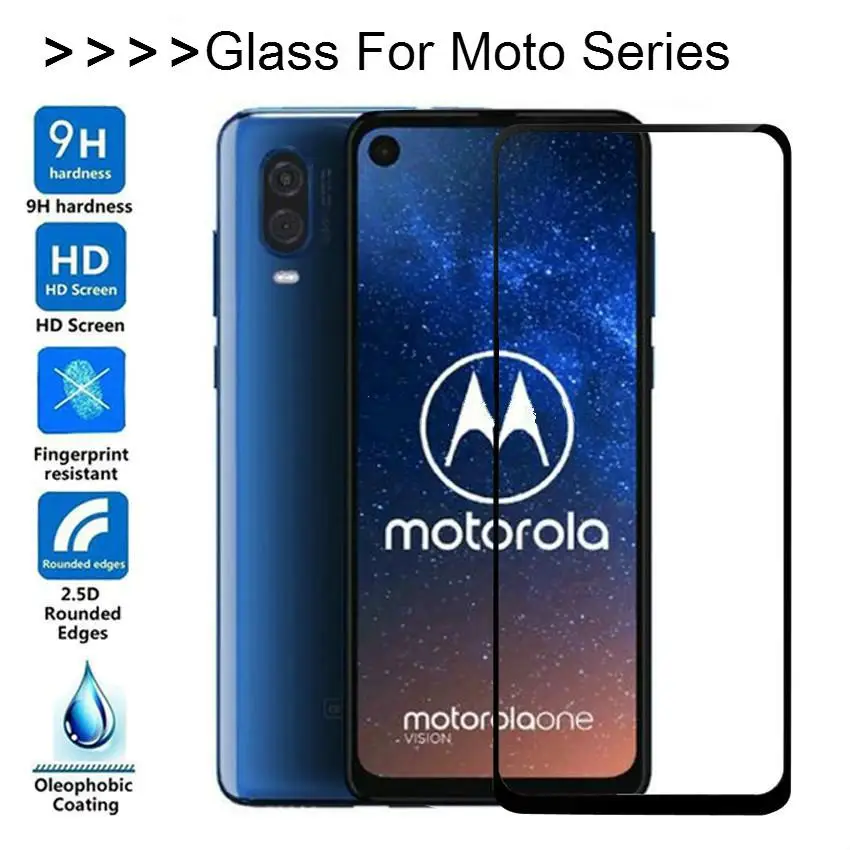 

Front Tempered Glass for Motorola Moto E6 One vision Screen Protector on For Moto G7 G6 Plus Z3 Play Z4 Z2 force X4 Premium Film
