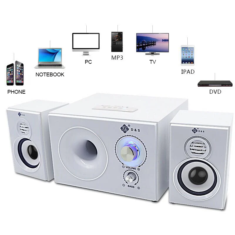 Компьютерные колонки, Bluetooth, ВЧ и бас, Регулируемый Настольный динамик, телефон, ПК, MP3/MP4, сабвуфер, домашний 3D объемный стерео громкий динамик