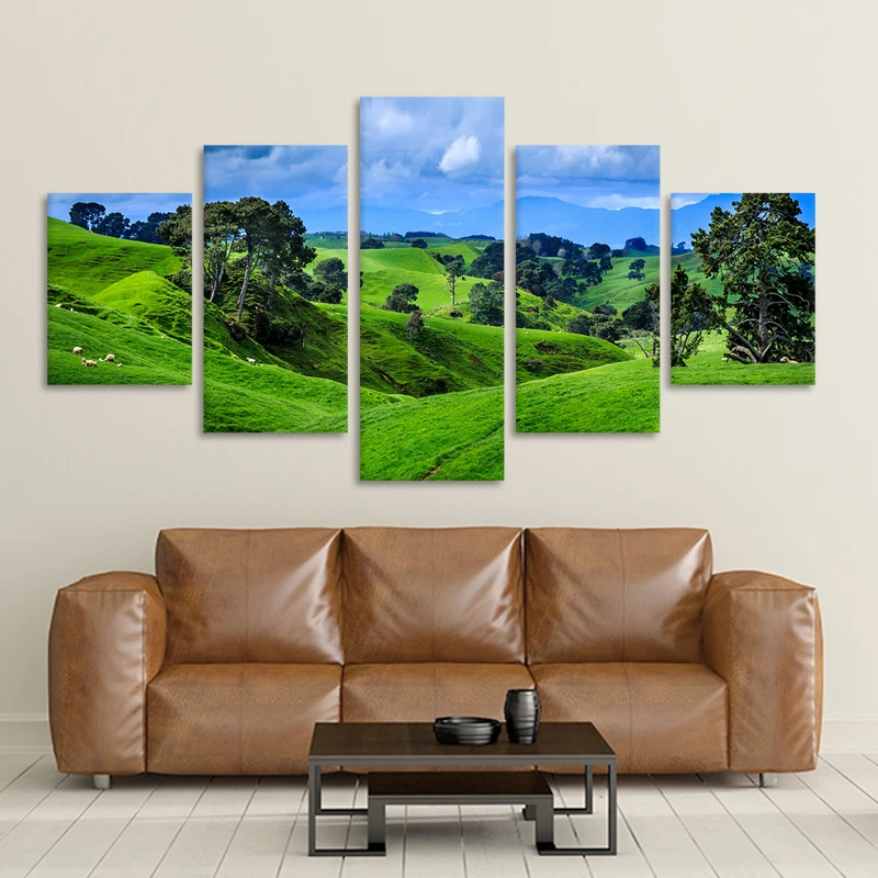 Настенные картины горное пастбище постер с художественными принтами лесным