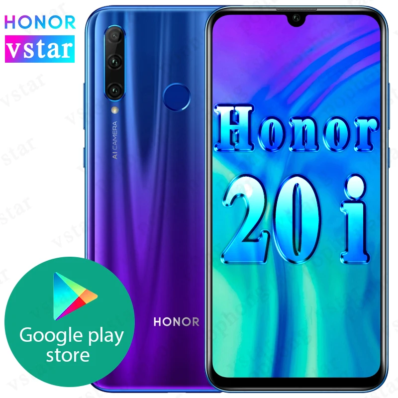 

Original HONOR 20i honor 20 i Mobile Phone honor 20 lite 6.21 inch Kirin 710 Octa Core Android 9.0 Face Fingerprint Unlock