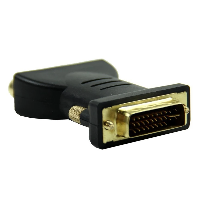 1 DVI-I24+ 5 мужчин и 3 RCA Женский Разъем конвертер адаптер(черный