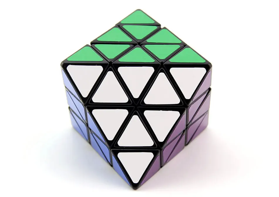 Lanlan LL White Octahedron Odd Shape 4x4x4 Diamond Magic Gem Cube Twist Puzzle