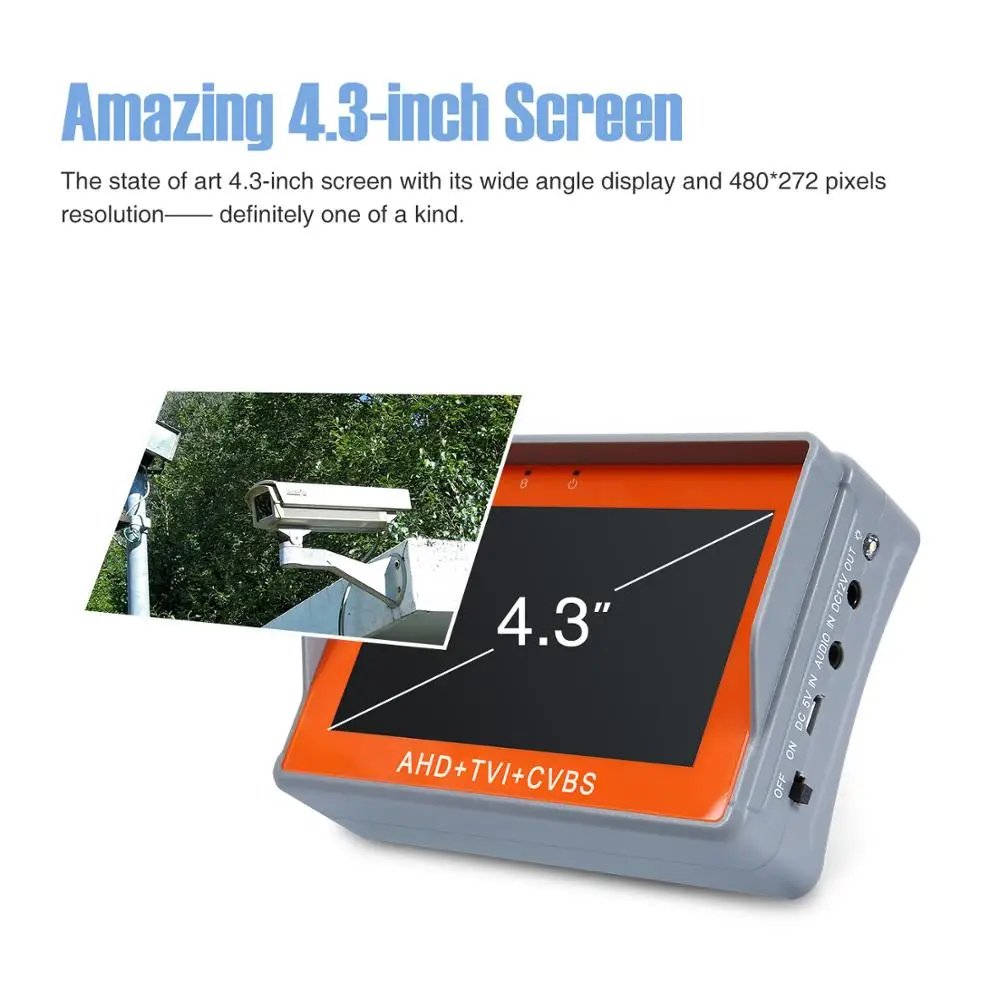  ANNKE 4.3 Inch 1080P CCTV Tester AHD CVI TVI Analog CVBS in 1 Anolog Camera Testing PTZ UTP Cable T
