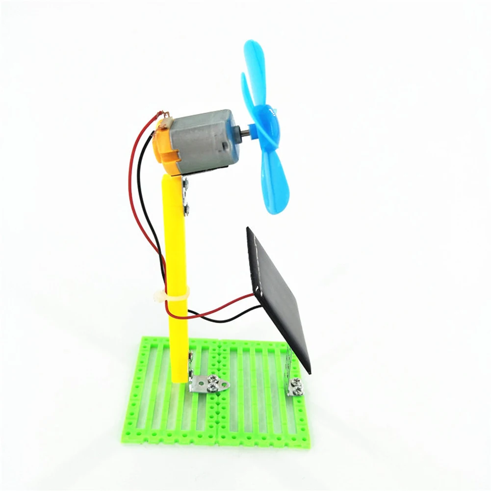 Kids Student DIY Solar Powered Fan Toy Electric Fan Physics Circuit Experiment Kit Education Kids Toy DIY Assembly