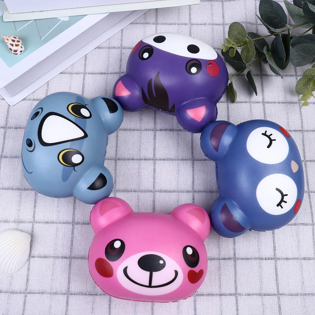 Мягкая игрушка 4 шт. Мультяшные животные милые крученые медленно растущие ароматизированные игрушки для снятия стресса медведь поднимающиеся антистрессовые игрушки Рождественский подарок