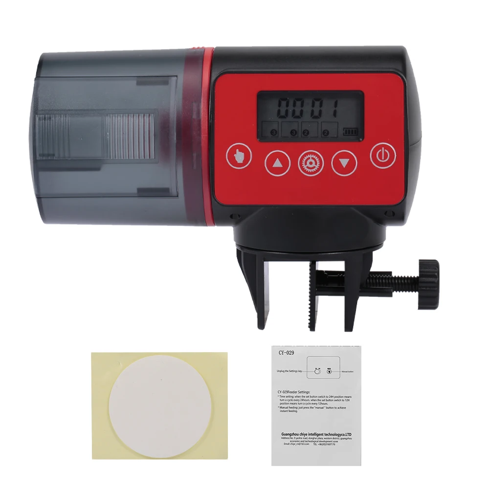 200ml LCD Electronic Automatic Fish Feeder Dispenser Timer Automatic Tank Food Feeding Machine Aquarium Auto Fish Feeder Timer