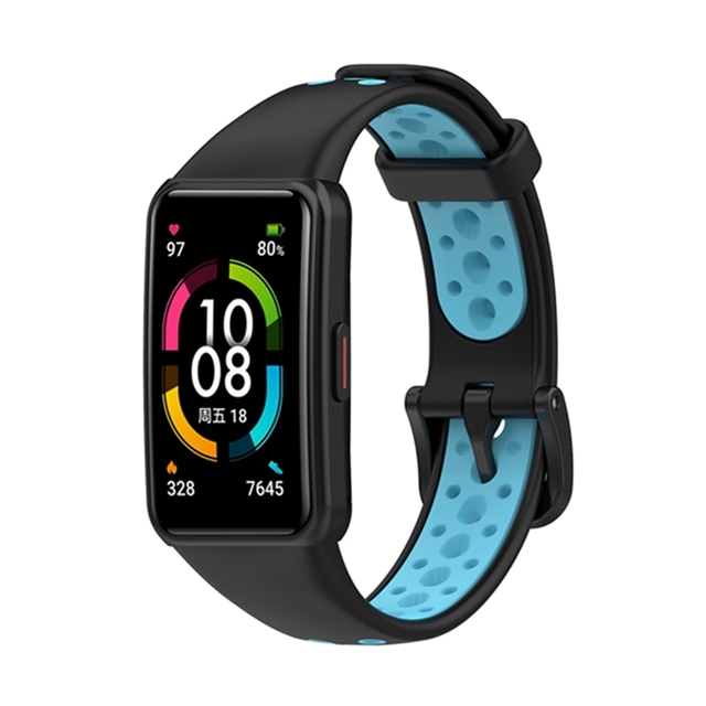 Watch Strap For Honor Band 6 Double Color Smart Watchband Replacement Bracelet for honor band6 huawei band 6 Strap