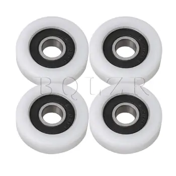 

BQLZR 4pcs 36x10x10.5mm White 6000ZZ Flat Guide Sealed Rail Bearing Pulley
