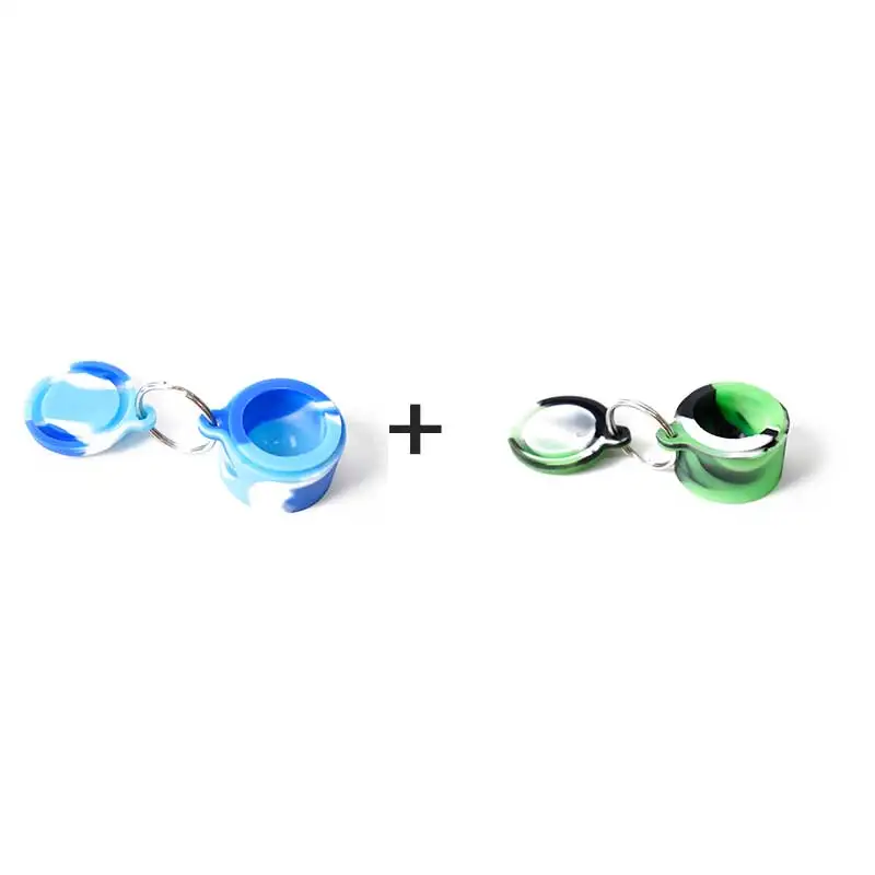 bluegreen 6 мл брелок Карманный Портативный резиновый силиконовый табачный Воск таблетки чехол dab контейнер для воска контейнер - Цвет: bluegreen