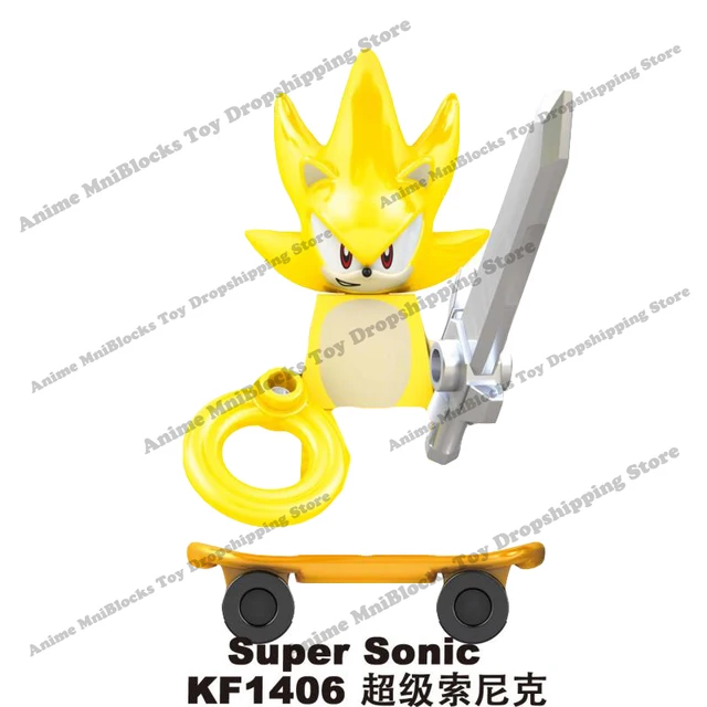 KF6123 SINGLE SALE Movie Sonic Building Blocks anime Bricks Amy Rose Ray Storm Shadow mini Dolls Action Figure Assembly Toy gift Blue