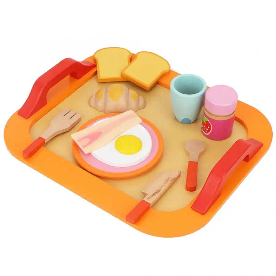Деревянный мини хлеб молочный завтрак набор красочная имитация кухни еда посуда