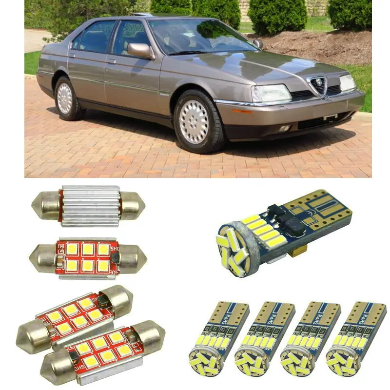 Внутренние светодиодные автомобильные фонари для Alfa Romeo 164 седан чтение купольные лампы для автомобилей Ошибка номерной знак свет 14 шт./лот