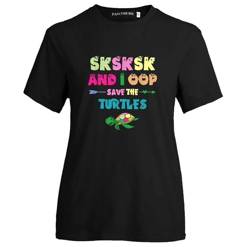 Винтажная Футболка Sksksk And I Oop, женская футболка с коротким рукавом и круглым вырезом, уличная футболка