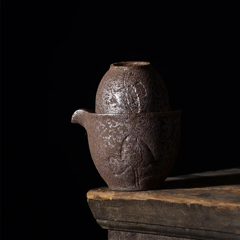TANGPIN ржавчины глазурованные керамические чайники gaiwan с 2 чашками винтажные китайские чайные наборы кунг-фу посуда для напитков