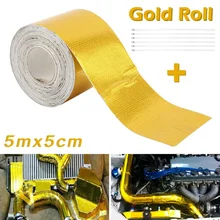 Высокая температура алюминиевая фольга лента тепловой защиты обертывание W/6* ремень галстуки 1 рулон