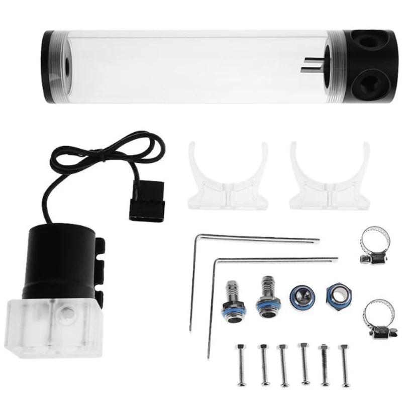 210Mm Cylinder Water Tank G1/4 Thread 19W SC800 Pump Computer Water Cooling Radiator Water Cooling Cooler For Computer Cpu