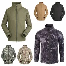 Outdoor Camouflage Softshell Men Waterproof Windproof Tactical Hunting Jacket Fishing Trekking Fleece Coat Army Military Jacket