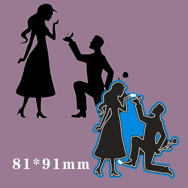 

Cutting Metal Dies Propose Marriage for 2020 New Stencils DIY Scrapbooking Paper Cards Craft Making New Craft Decoration 81*91m