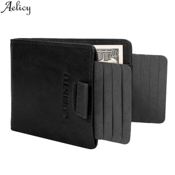 

Aelicy Men's Double Drawer With Leather Antimagnetic RFID Wallet Ultra-thin Wallet Multifunctional Wallet Cowhide Wallet