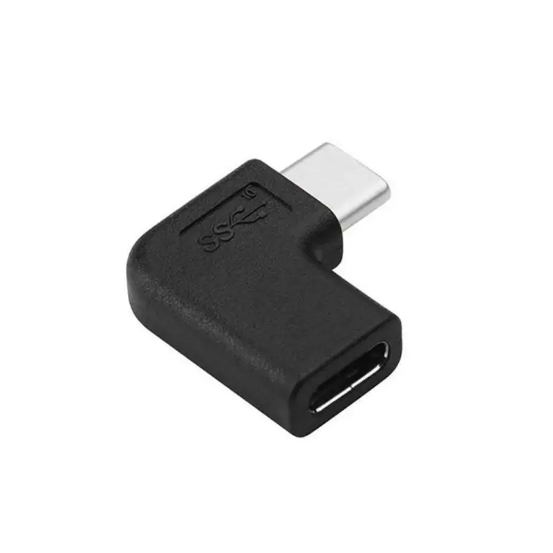 Мини-usb 3,1 тип-c штекер к USB 3,1 тип-c Женский адаптер 90 градусов прямоугольный мобильный телефон конвертер разъем 2 шт./компл