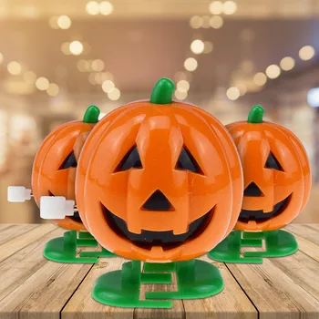 

3pcs Halloween Novelty Fun Cute Winding Wind-up Walking Pumpkin Horror Toy Halloween Cute Winding Clockwork Walking Pumpkin Toy