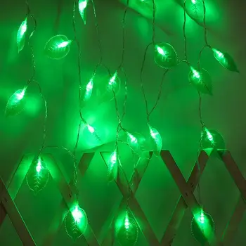 

DishyKooker LED Leaves Shape String Light for Indoor Battery Box Powered Decoration