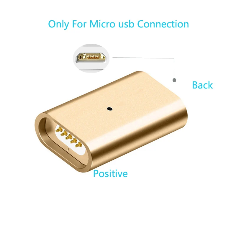 Connector Магнитный переходник для зарядки Micro USB кабель для iPhone& Micro& type C USB разъем для IPhone xs mas 78plus Sumsung Магнит зарядки данных - Цвет: Connector