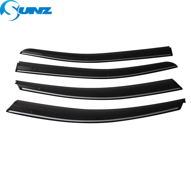 chrome strip Дефлектор бокового окна для VW POLO 2011 2012 2013 дверь седана козырек протектор защиту от дождя стайлинга автомобилей SUNZ - Цвет: chrome strip