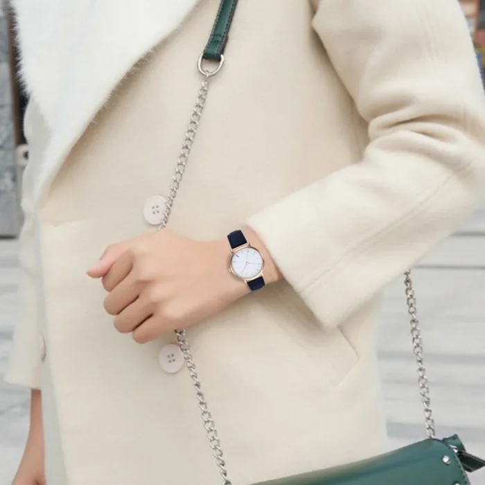 Quartz Watch Couple Watches Fashion Casual Electronic Watch with PU Leather Strap LL@17