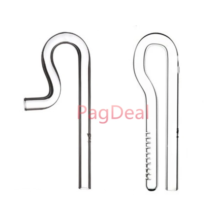 1 Set Mini Glass Lily Pipe Spin Voilet Outflow and Inflow 13mm for 12/16mm (1/2") Tube 17mm for 16/22mm (3/4") Tube Inlet Outlet 2