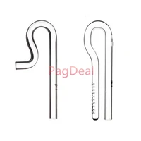 1 Set Mini Glass Lily Pipe Spin Voilet Outflow and Inflow 13mm for 12/16mm (1/2") Tube 17mm for 16/22mm (3/4") Tube Inlet Outlet 2
