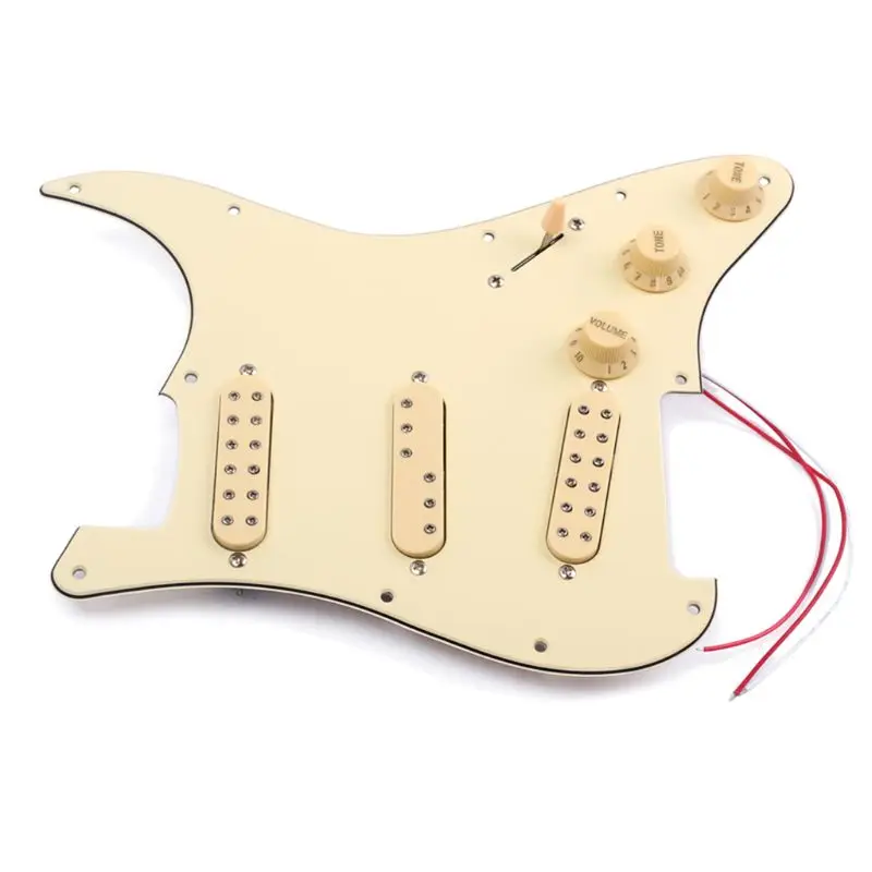Prewired 3 катушки звукосниматели Pickguard с ручками управления для электрогитары